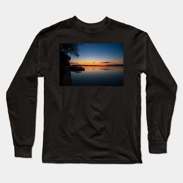 Sunrise at the lake Long Sleeve T-Shirt by Carlosr1946